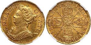 1 Guinea Kingdom of Great Britain (1707-1801) Gold Anne, Queen of Great Britain (1665-1714)