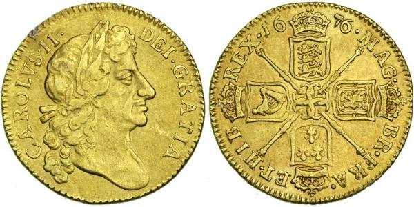 1 Guinea Königreich England (927-1649,1660-1707) Gold Karl II (1630-1685)