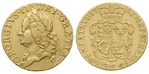 1 Guinea Reino de Gran Bretaña (1707-1801) Oro Jorge II (1683-1760)