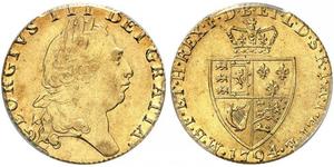 1 Guinea Reino de Gran Bretaña (1707-1801) Oro Jorge III (1738-1820)