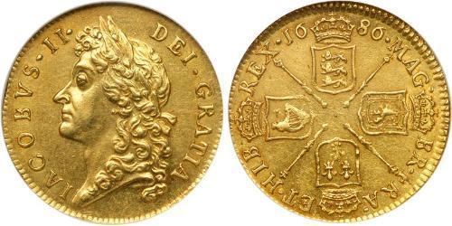 1 Guinea Reino de Inglaterra (927-1649,1660-1707) Oro Jacobo II (1633-1701)