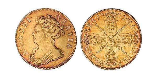 1 Guinea Reino de Inglaterra (927-1649,1660-1707) Oro Ana de Gran Bretaña(1665-1714)