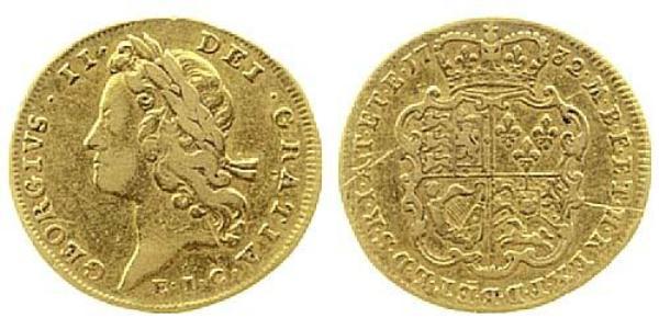 1 Guinea 大不列顛王國 (1707 - 1800) 金 乔治二世 (大不列颠) (1683 - 1760)