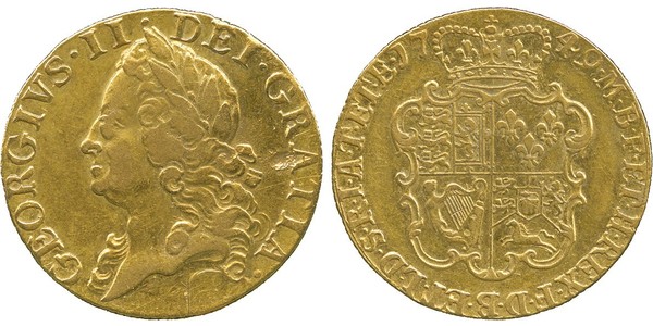 1 Guinea 大不列顛王國 (1707 - 1800) 金 乔治二世 (大不列颠) (1683 - 1760)