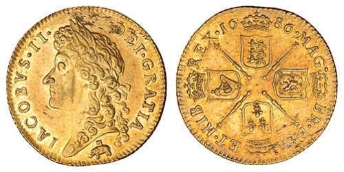 1 Guinea 英格兰王国 金 James II (1633-1701)