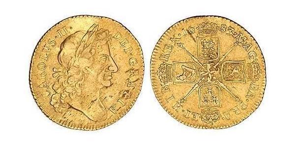 1 Guinea 英格兰王国 金 查理二世 (英格兰) (1630 - 1685)