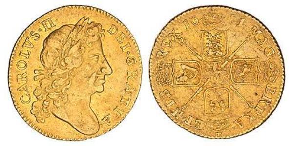 1 Guinea 英格兰王国 金 查理二世 (英格兰) (1630 - 1685)
