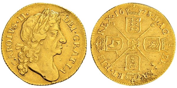 1 Guinea 英格兰王国 金 查理二世 (英格兰) (1630 - 1685)
