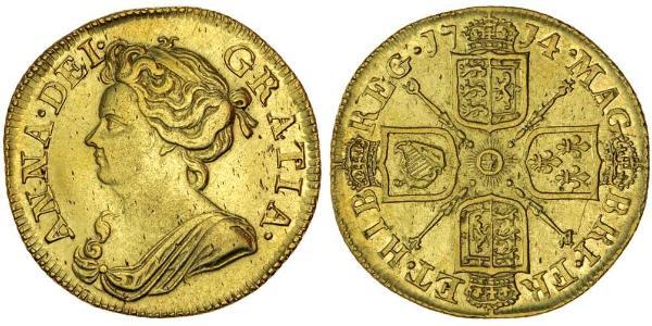 1 Guinea 英格兰王国 金 安妮 (英国女王) (1665-1714)