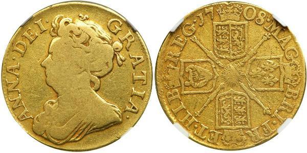 1 Guinea 英格兰王国 金 安妮 (英国女王) (1665-1714)