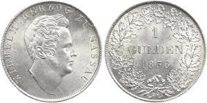 1 Gulden Duché de Nassau (1806 - 1866) Argent Guillaume de Nassau (1792-1839)