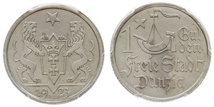 1 Gulden Gdansk (1920-1939) Argent 