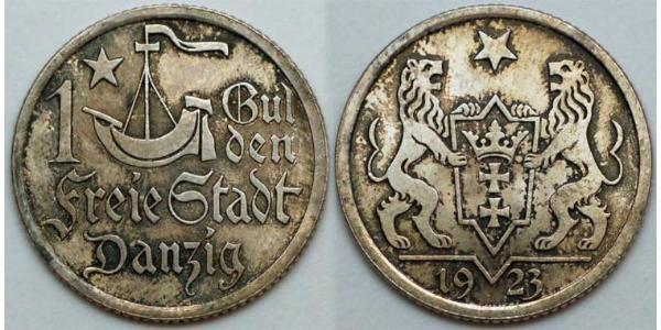 1 Gulden Gdansk (1920-1939) Argent 