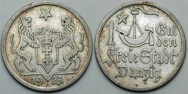 1 Gulden Gdansk (1920-1939) Argent 