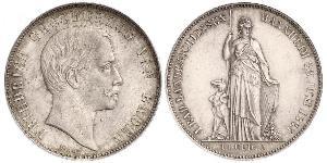 1 Gulden Grand-duché de Bade (1806-1918) Argent Frédéric Ier de Bade (1826-1907) (1826 - 1907)