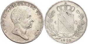 1 Gulden Grand-duché de Bade (1806-1918) Argent 