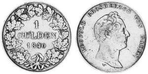 1 Gulden Grand-duché de Bade (1806-1918) Argent 