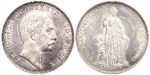 1 Gulden Grand-duché de Bade (1806-1918) Argent Frédéric Ier de Bade (1826-1907) (1826 - 1907)