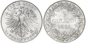 1 Gulden Ville libre de Francfort Argent 