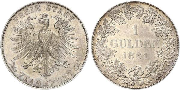 1 Gulden Città libera di Francoforte Argento 