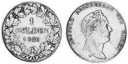 1 Gulden Grand Duchy of Baden (1806-1918) Argento 