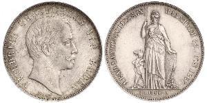 1 Gulden Grand Duchy of Baden (1806-1918) Argento Federico I di Baden (1826 - 1907)