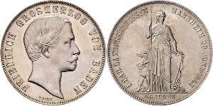 1 Gulden Grand Duchy of Baden (1806-1918) Argento Federico I di Baden (1826 - 1907)