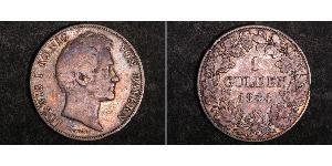 1 Gulden Regno di Baviera (1806 - 1918) Argento Ludovico I di Baviera (re)(1786 – 1868)