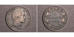 1 Gulden Regno di Baviera (1806 - 1918) Argento Ludovico I di Baviera (re)(1786 – 1868)