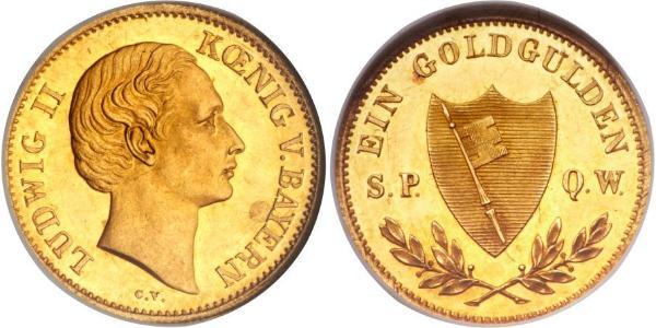 1 Gulden Kingdom of Bavaria (1806 - 1918) Gold Ludwig I of Bavaria (1786 – 1868)