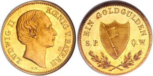 1 Gulden Royaume de Bavière (1806 - 1918) Or Louis Ier de Bavière(1786 – 1868)