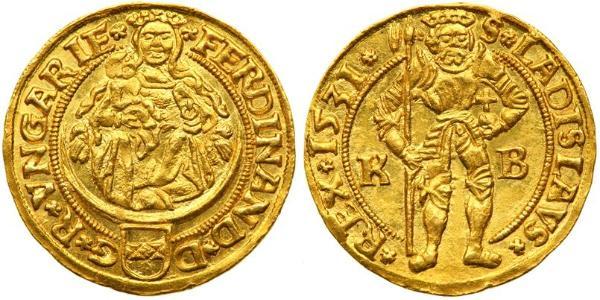 1 Gulden Habsburg Empire (1526-1804) Oro Fernando I de Habsburgo (1503-1564)