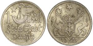 1 Gulden Gdansk (1920-1939) Plata 