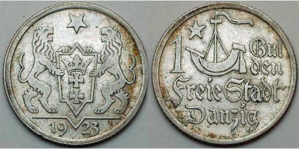 1 Gulden Gdansk (1920-1939) Plata 