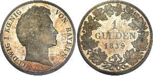 1 Gulden Reino de Baviera (1806 - 1918) Plata Luis I de Baviera(1786 – 1868)