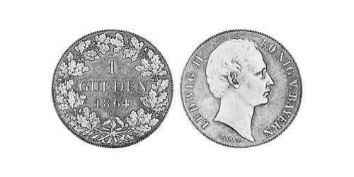 1 Gulden Reino de Baviera (1806 - 1918) Plata Luis II de Baviera(1845 – 1886)