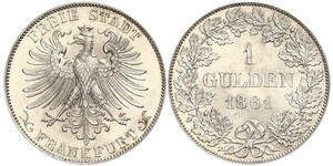 1 Gulden Freie Stadt Frankfurt Silber 