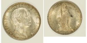 1 Gulden Grand Duchy of Baden (1806-1918) Silber Friedrich I. (Baden, Großherzog) (1826 - 1907)