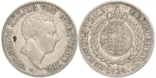 1 Gulden Königreich Württemberg (1806-1918) Silber Wilhelm I. (Württemberg)
