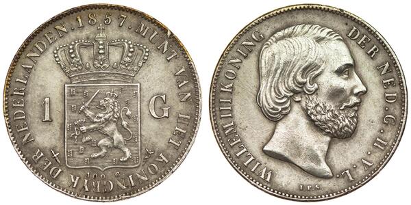 1 Gulden Königreich der Niederlande (1815 - ) Silber 