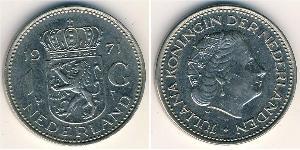 1 Gulden Königreich der Niederlande (1815 - ) Silber/Nickel Juliana of the Netherlands (1909 – 2004)