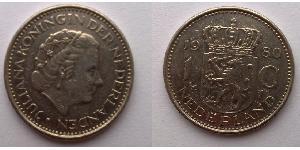 1 Gulden Königreich der Niederlande (1815 - ) Silber/Nickel Juliana of the Netherlands (1909 – 2004)