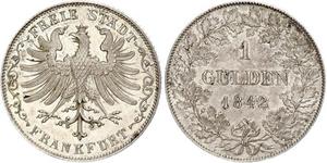 1 Gulden Free City of Frankfurt Silver 