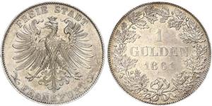 1 Gulden Free City of Frankfurt Silver 