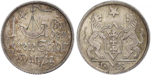 1 Gulden Gdansk (1920-1939) Silver 
