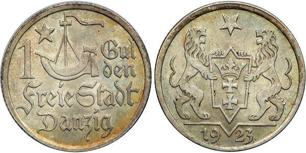 1 Gulden Gdansk (1920-1939) Silver 