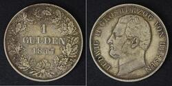 1 Gulden Grand Duchy of Hesse (1806 - 1918) Silver 
