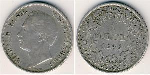 1 Gulden Kingdom of Württemberg (1806-1918) Silver William I of Württemberg