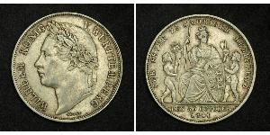 1 Gulden Kingdom of Württemberg (1806-1918) Silver William I of Württemberg