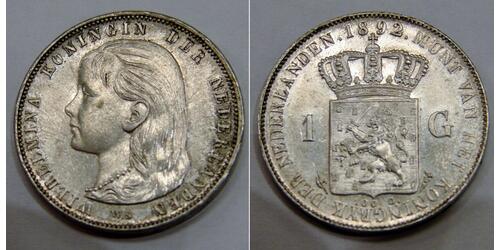 1 Gulden Netherlands Silver 